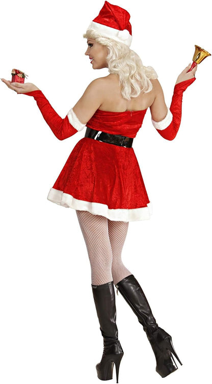 Ladies Plush Miss Santa Costume Extra Large UK 18-20 for Christmas Panto Nativity Fancy Dress XL