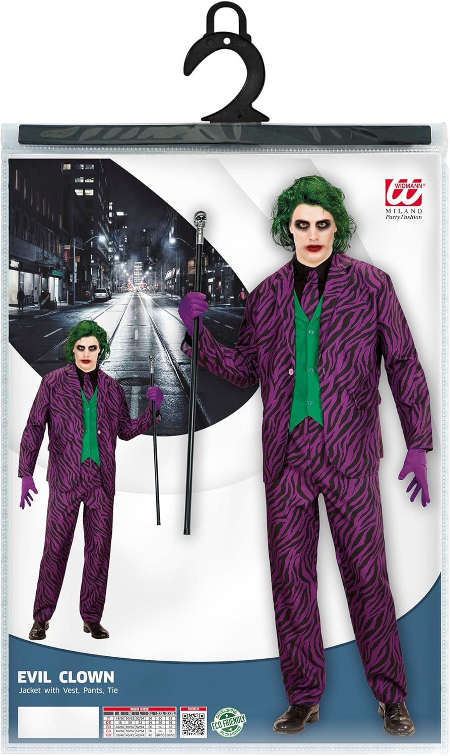 Widmann Evil Joker for Adults L Multi-coloured
