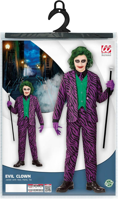Widmann - Children's evil clown costume, horror clown, carnival, theme party, Halloween 158