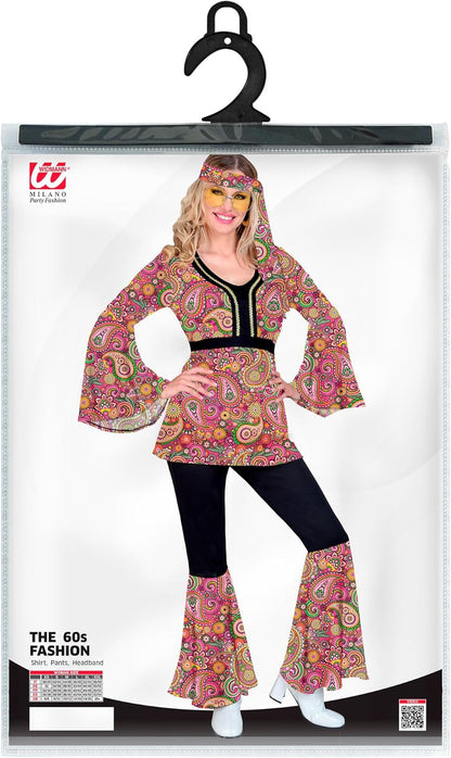 Widmann Milano Party Fashion – Hippie Costume 60s Style Reggae Flower Force Disco Fever paisley XS