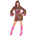 Widmann - Hippie Costume, Flower Dress and Headband, Flower Power, 70s, Theme Party, Carnival XS