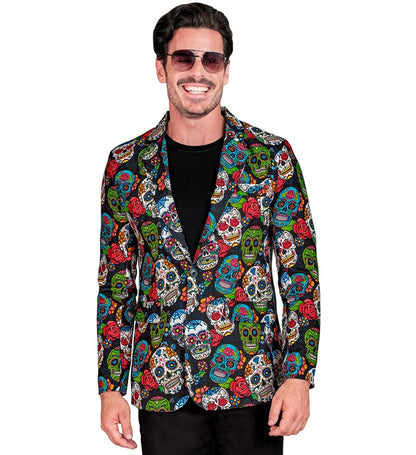 Widmann Dia De Los Muertos Party Fashion Jacket (Jacket) (S) Different Colors