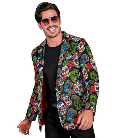 Widmann Dia De Los Muertos Party Fashion Jacket (Jacket) (M) Different Colors