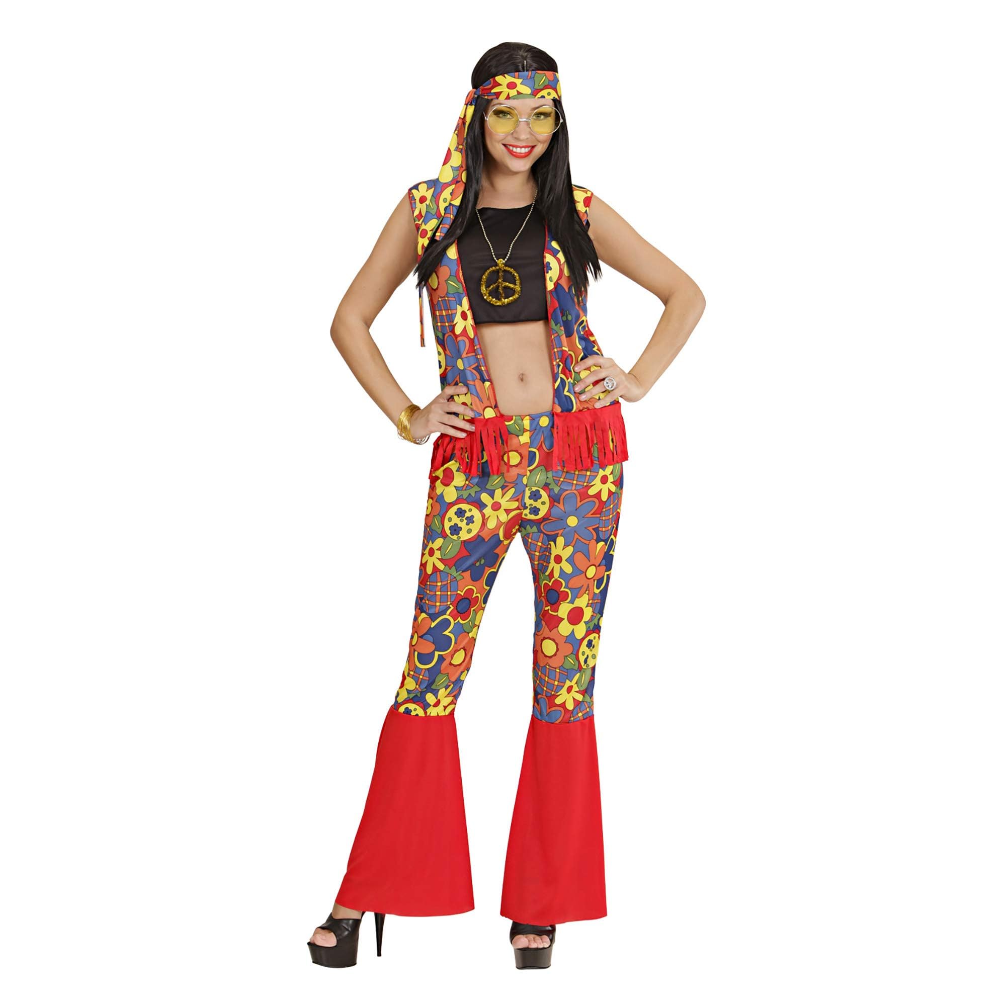 Mens Hippie Woman Costume Extra Large UK 46" for 60s 70s Hippy Fancy Dress XL