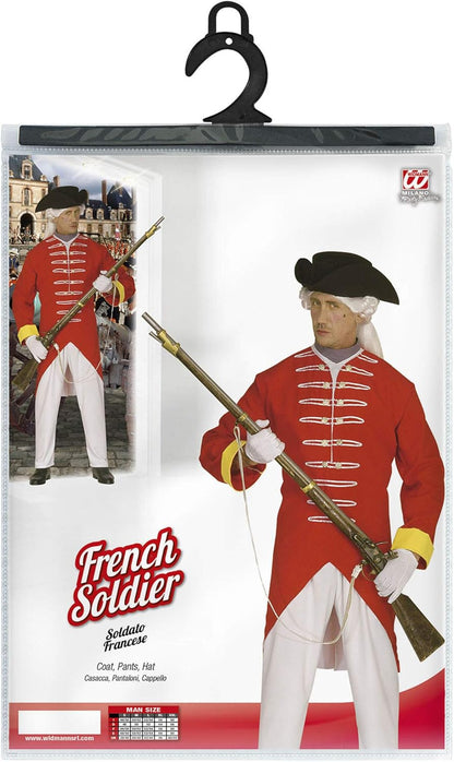 Mens French Soldier Costume Extra Large UK 46" for Military Army War Fancy Dress