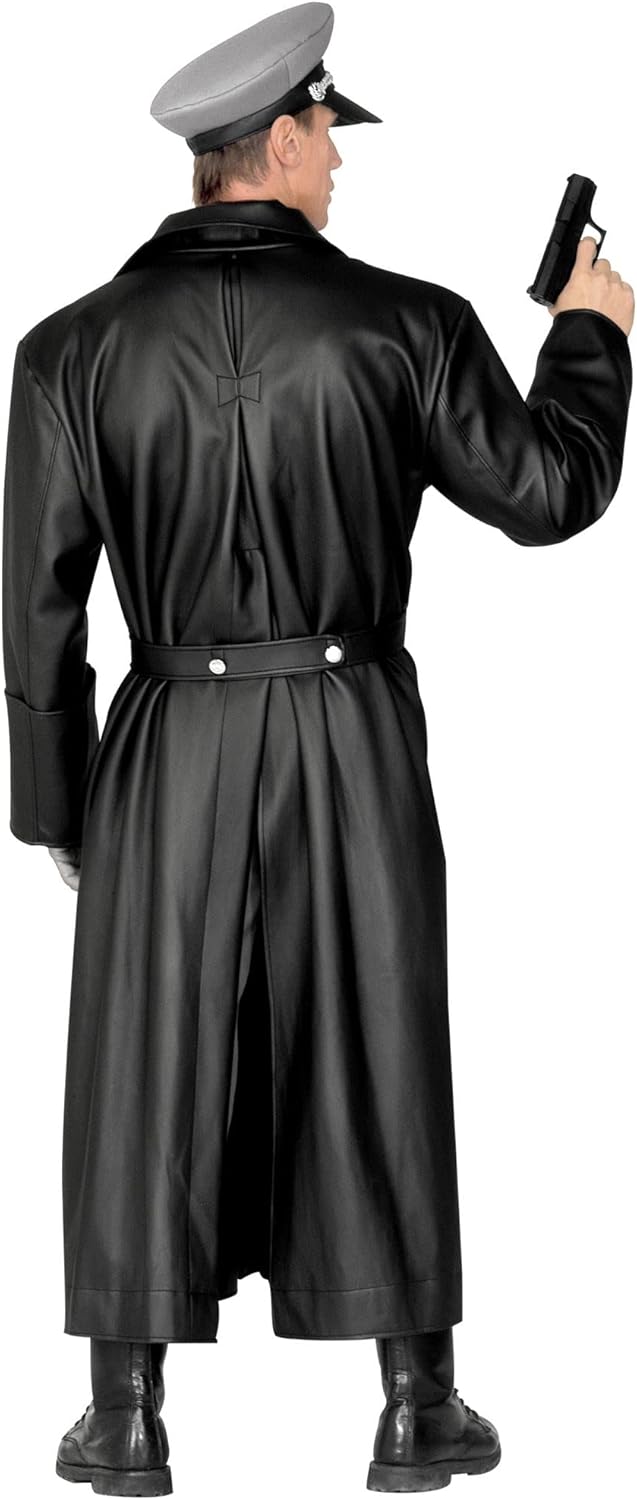 xL General Coat Leatherlook Full Length Costume Extra Large for WWII 40s War Fancy Dress
