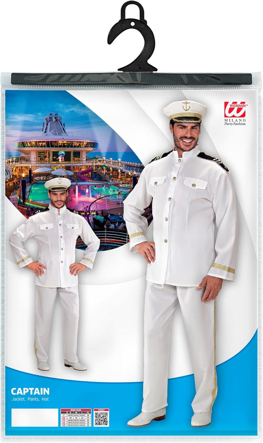 Widmann - Costume Marine Captain, Sailor, Captain, Fancy Dress Costumes, Carnival XL