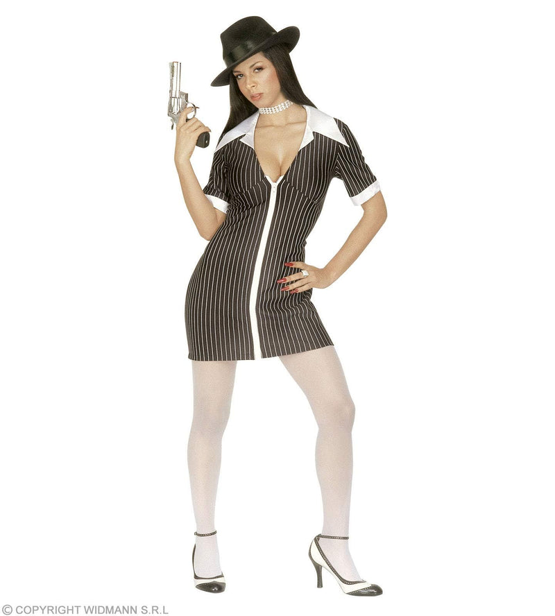 Ladies Gangster Girl Costume Extra Large UK 18-20 for 20s 30s Mob Capone Bugsy Fancy Dress