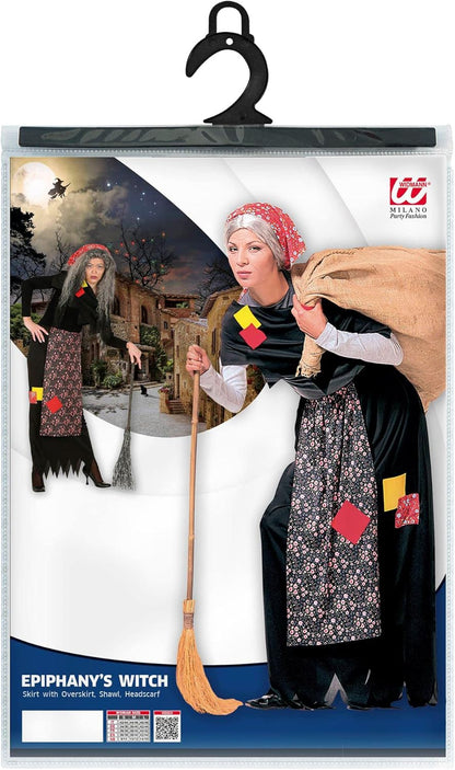 Widmann - Epiphany Witch Costume Apron, Scarf, Headscarf, Carnival, Halloween S Multicoloured