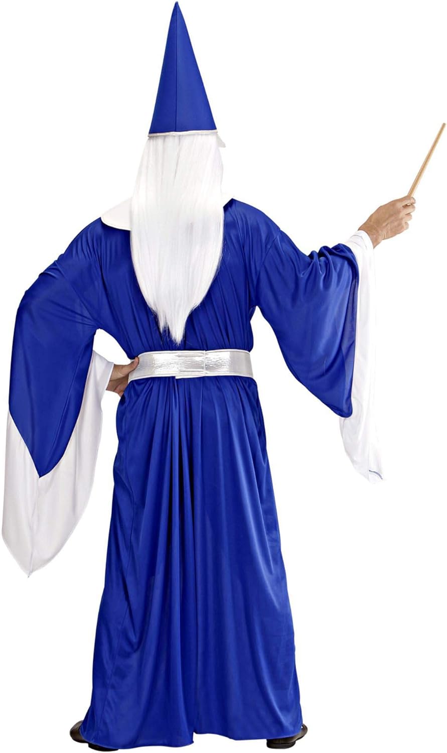 Widmann Men's 35104 - Wizard Costume, Tunic with Collar, Belt, Hat, Witch Master, Carnival, Theme Party XL Multicoloured