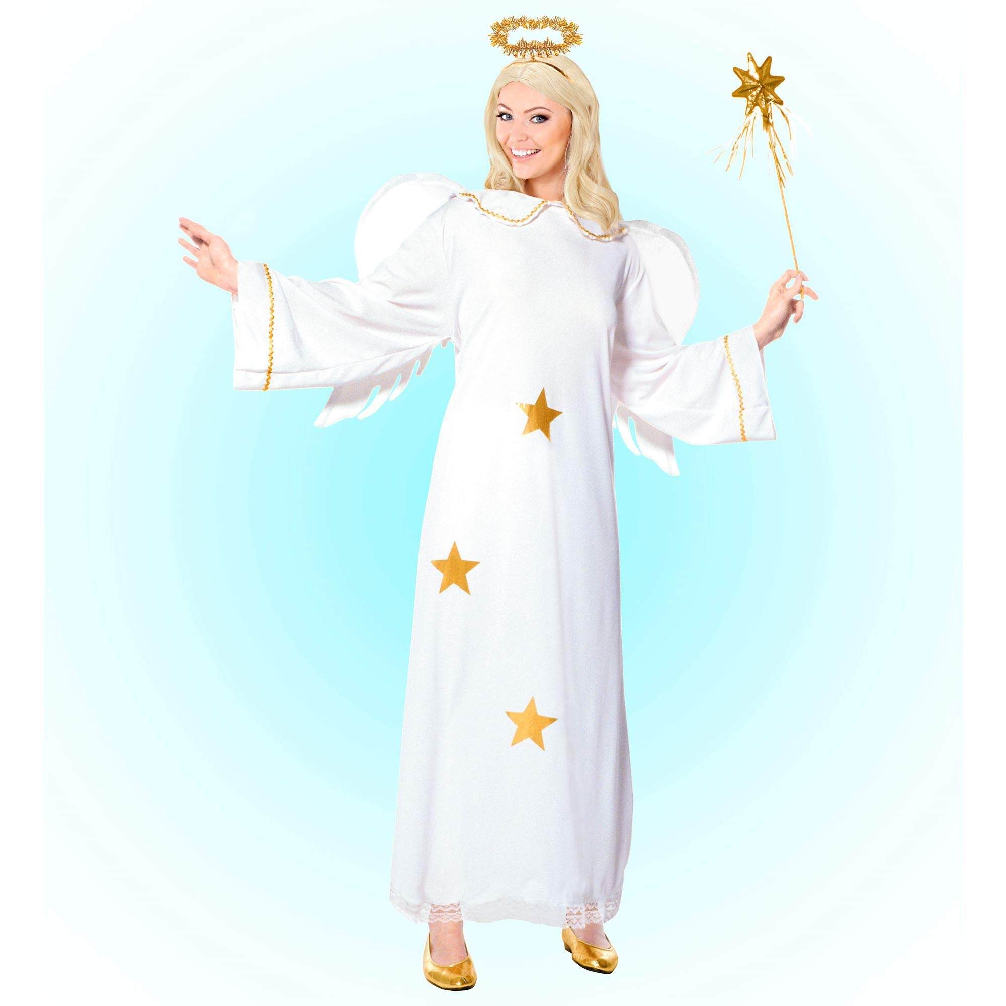 Ladies Star Angel Costume Large UK 14-16 for Christmas Panto Nativity Fancy Dress