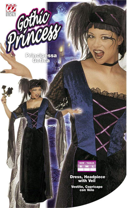 Widmann 3512 Gothic Princess Costume, Taglia unica L Multi-coloured