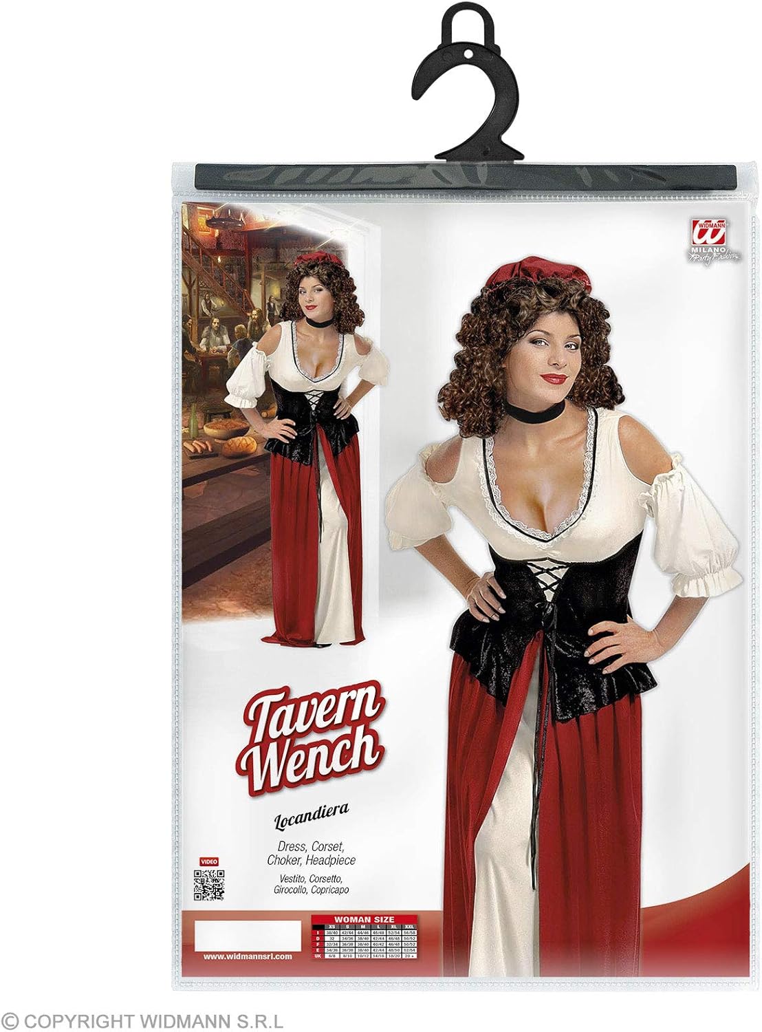 Ladies Tavern Wench Costume Large UK 14-16 for Medieval Fancy Dress