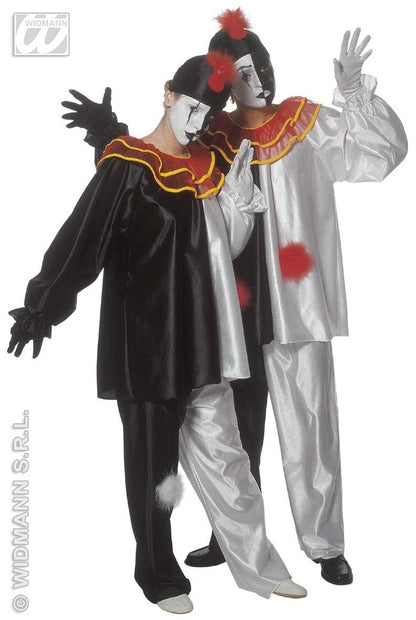 Mens Pierrot Costume Large UK 42/44" for Clown Fancy Dress