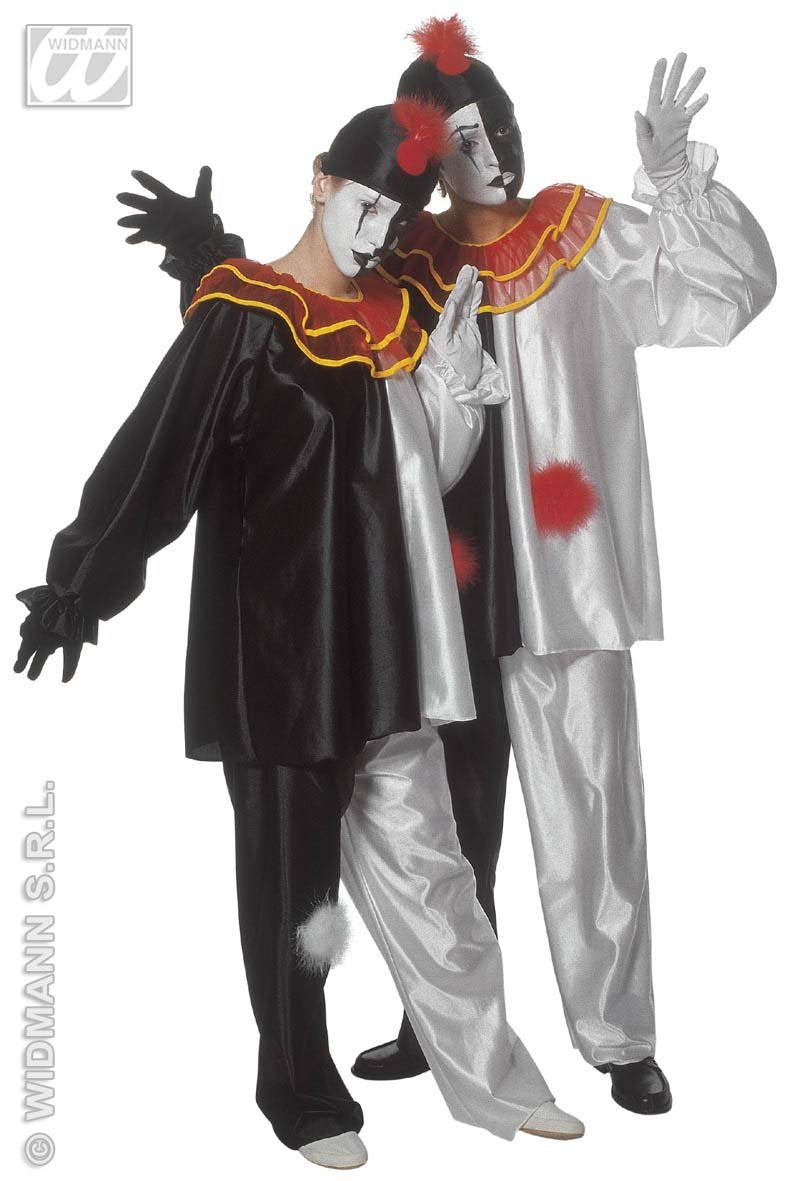 Mens Pierrot Costume Large UK 42/44" for Clown Fancy Dress