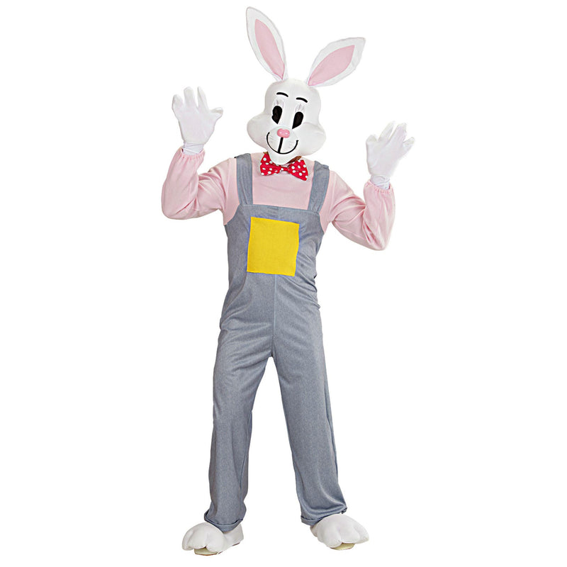 Widmann - Erwachsenenkostüm Land Kaninchen, Overall, Handschuhe, Überschuhe und Maske, Tier, Karneval, Mottoparty