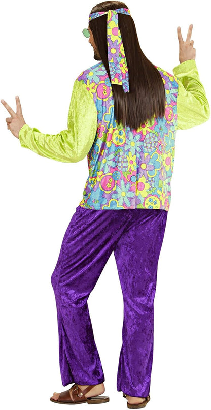 Mens Hippy Mens Velvet Costume Large UK 42/44" for 60s 70s Hippy Fancy Dress