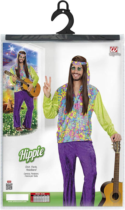 Mens Hippy Mens Velvet Costume Large UK 42/44" for 60s 70s Hippy Fancy Dress