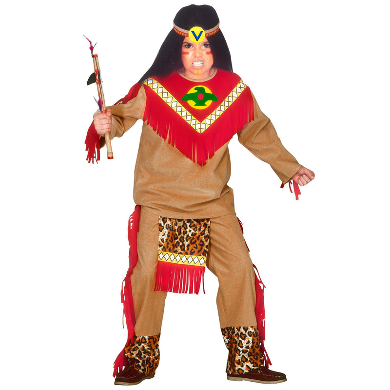 Children's Sitting Bull Child 158cm Costume for Wild West Indian Fancy Dress
