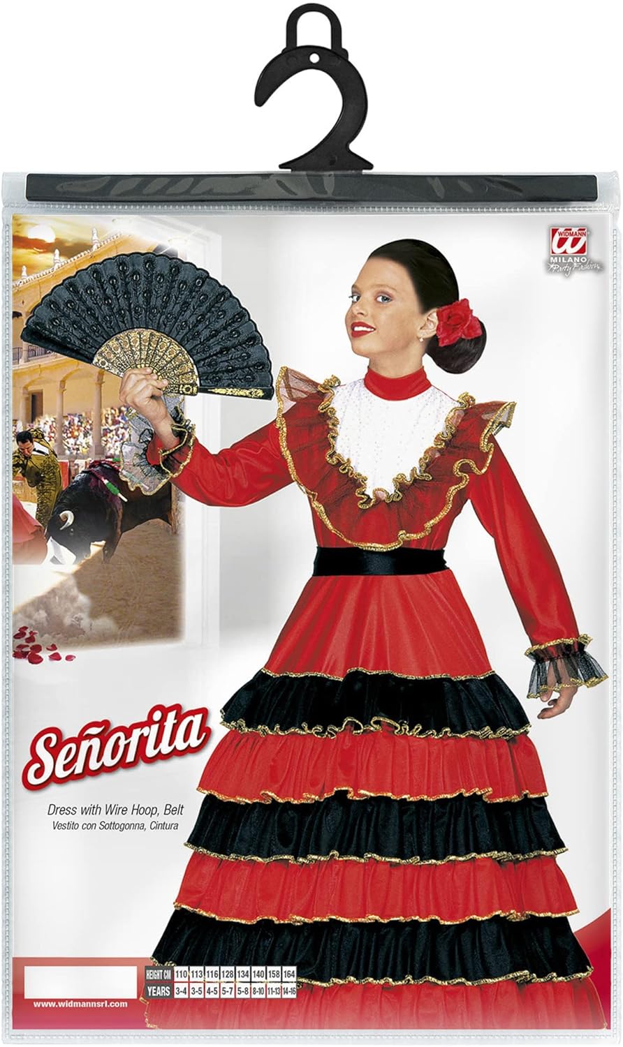 Children's Senorita Child 140cm Costume for Spanish Spain Fancy Dress