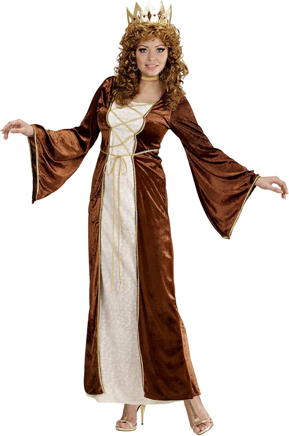 Ladies Medieval Princess Costume Medium UK 10-12 for Medieval Royalty Fancy Dress