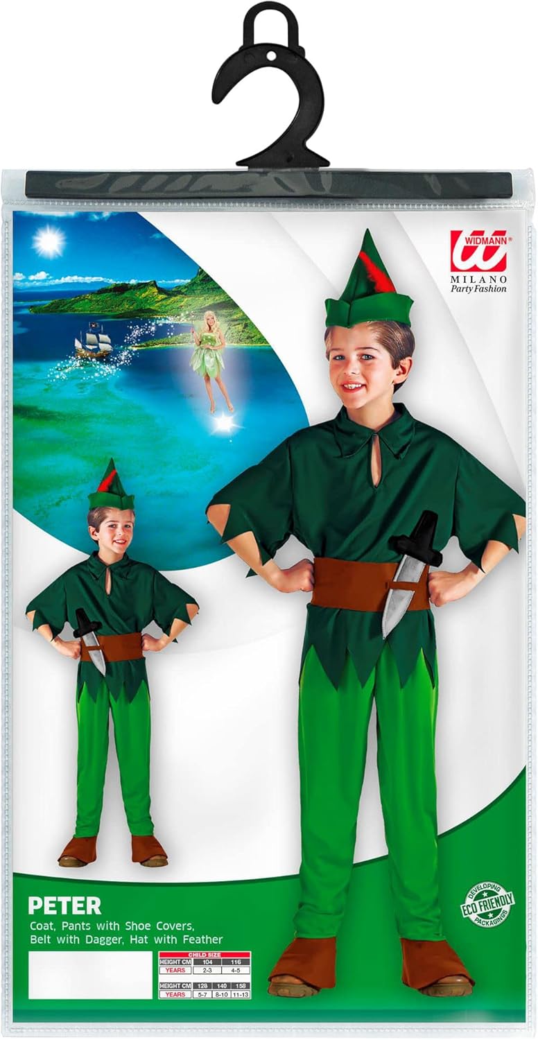 Widmann MILANO PARTY FASHION - Child Costume Peter, Fairy Tale, Carnival Costumes 128