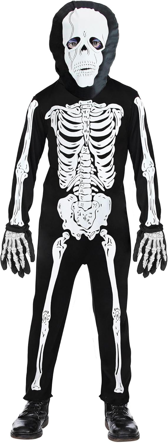 WIDMANN - Children's Skeleton Costume for Halloween Living Dead Fancy Dress 116