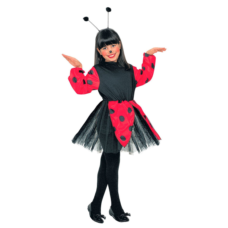 Children's Bug Dress Red/Blk Child 140cm Costume Medium 8-10 yrs (140cm) for Animal Jungle Farm Fancy Dress