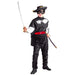 Widmann - Kinderkostüm Maskierter Bandit, Oberteil mit Hose und Gürtel, Musketier, Räuber, Gauner, Mottoparty, Fasching, Karneval 158