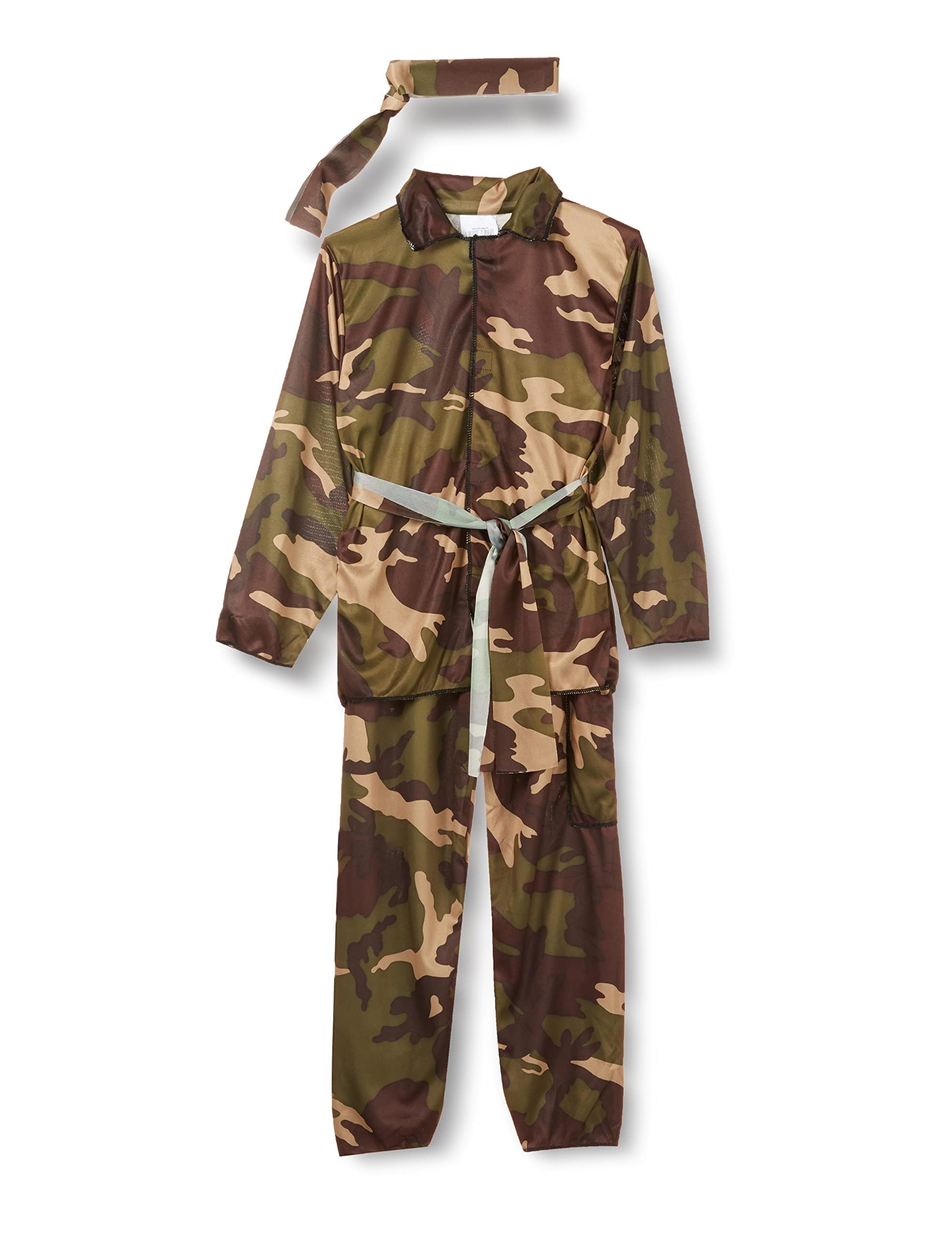 Children's Special Force 128cm Costume Small 5-7 yrs (128cm) for Military Army War Fancy Dress S (5 - 7 years (128 cm))