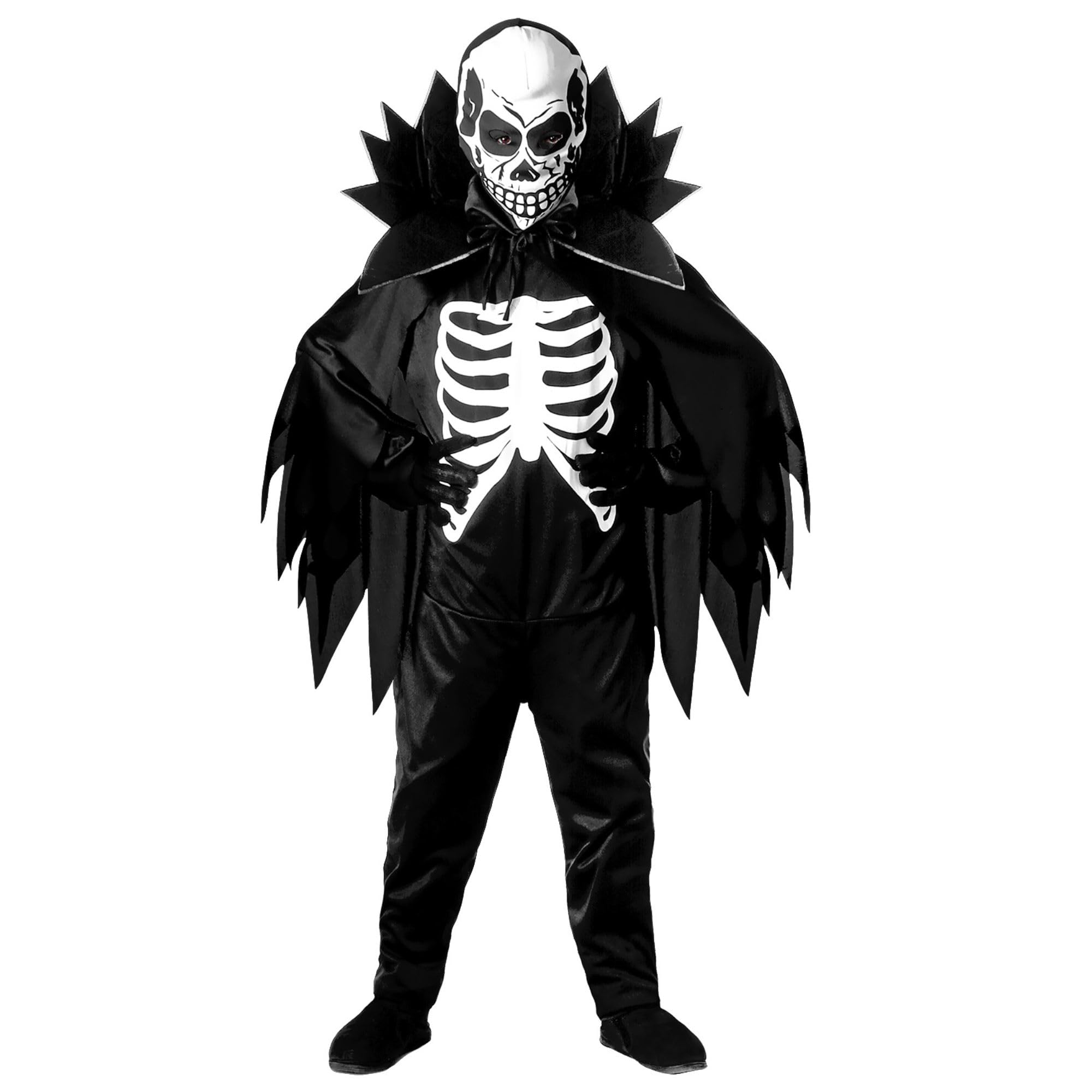 Widmann 11013337 Children's Skeleton Costume, Black/White, 116 (EU)