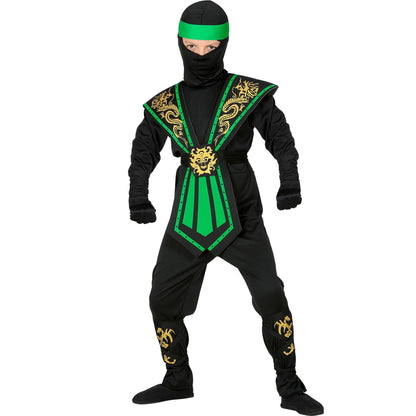 Widmann Unisex Kids Kinderkostüm Ninja Mit Waffenset - 158 Black - Green
