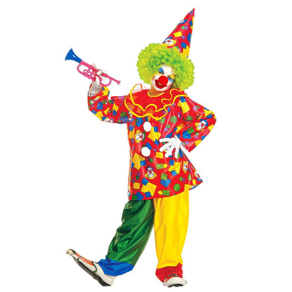 Widmann - Children's funny clown, coat with collar, trousers and hat, fun-maker, circus clown, carnival, theme party 116