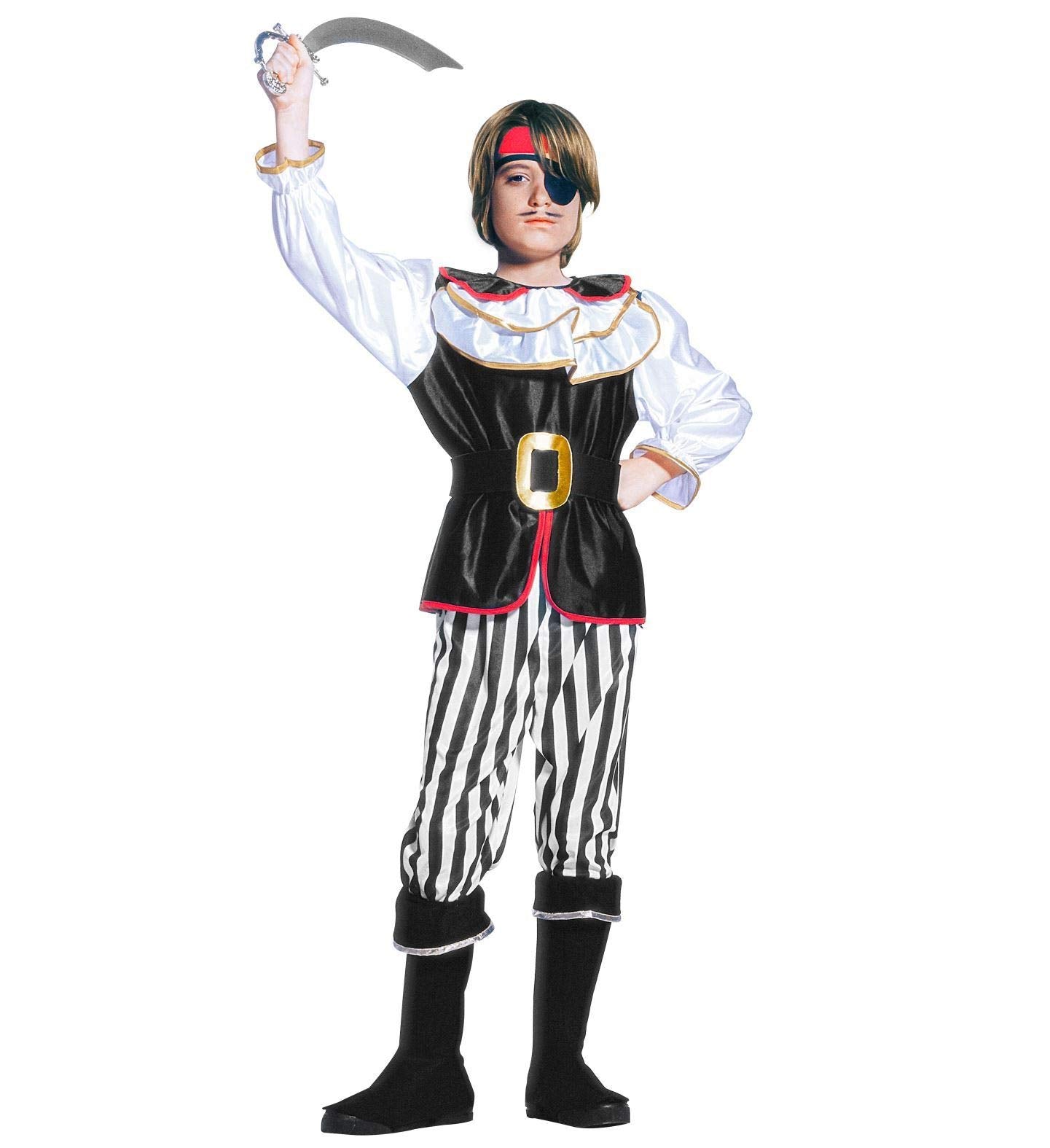 Children's Pirate Boy 140cm Costume Medium 8-10 yrs (140cm) for Buccaneer Fancy Dress