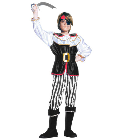 Children's Pirate Boy 140cm Costume Medium 8-10 yrs (140cm) for Buccaneer Fancy Dress