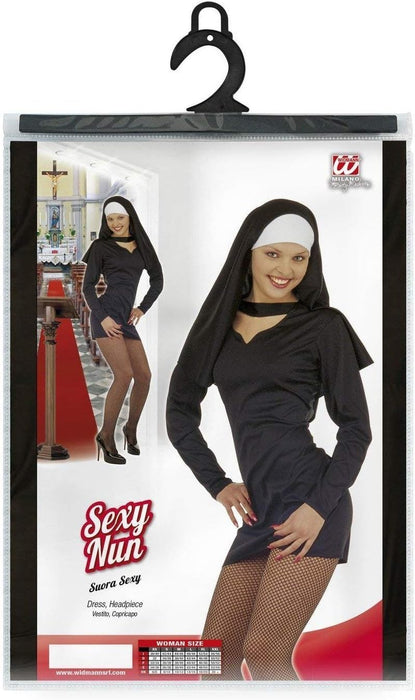 Widmann Ladies Sexy Nun Short Costume Medium UK 10-12 for Sister Hen Party Fancy Dress 38 / 40 (M)