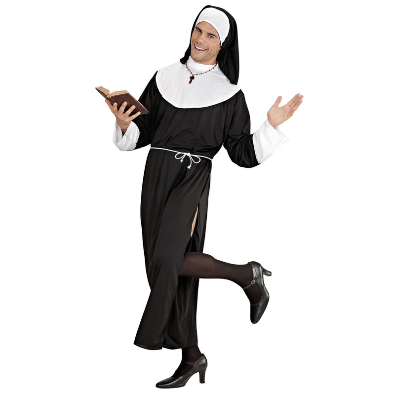 Widmann - Carmelo Nun costume, robe, belt, headpiece, carnival, theme party Medium - Chest -40/42