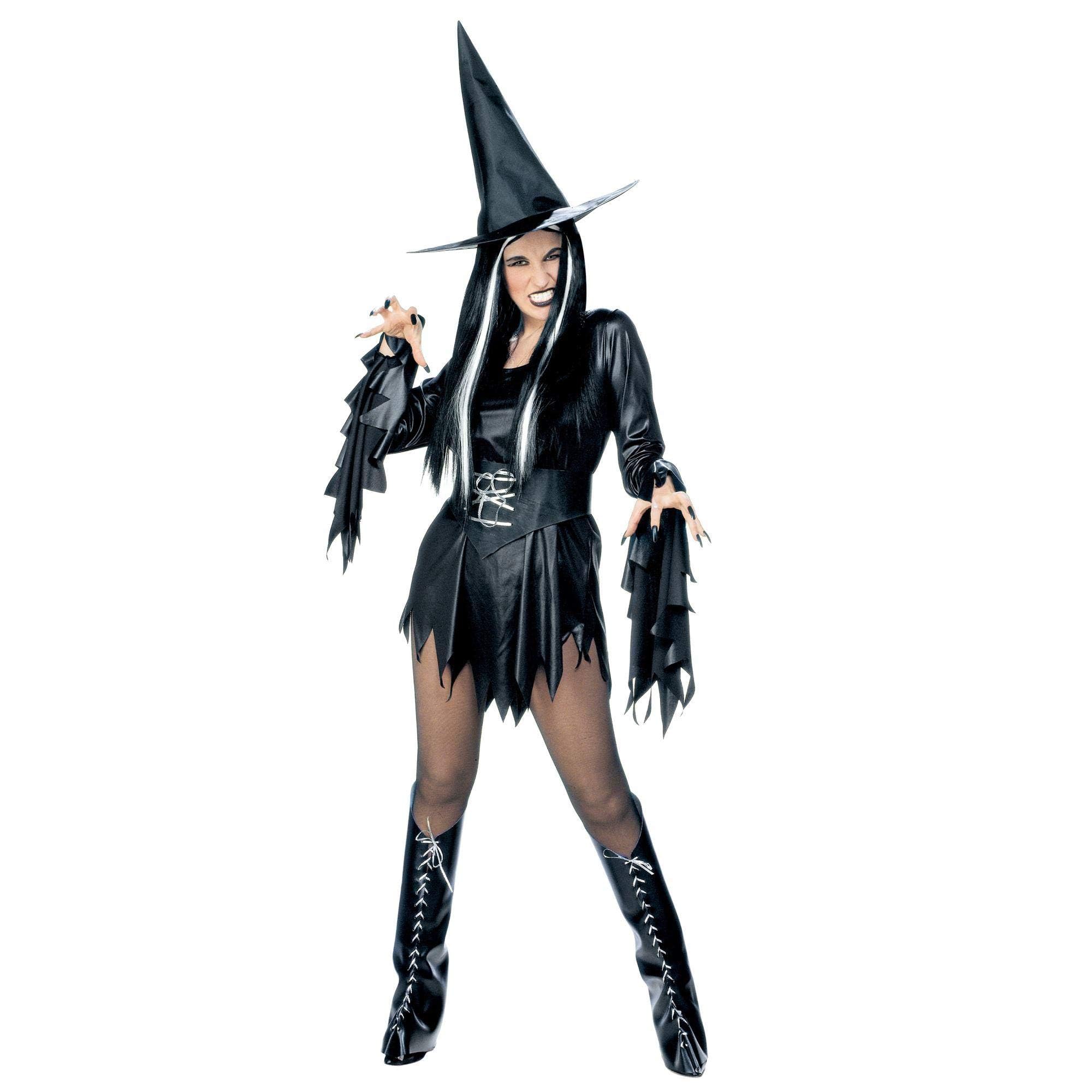 Ladies Evil Witch Costume Small UK 8-10 for Halloween Fancy Dress 36-38