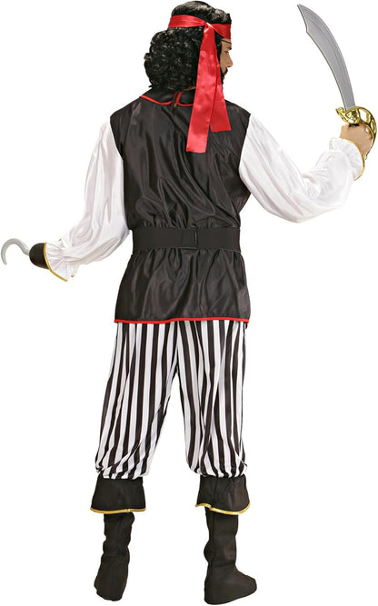 Mens Pirate Deluxe Costume Small UK 38/40" for Buccaneer Fancy Dress