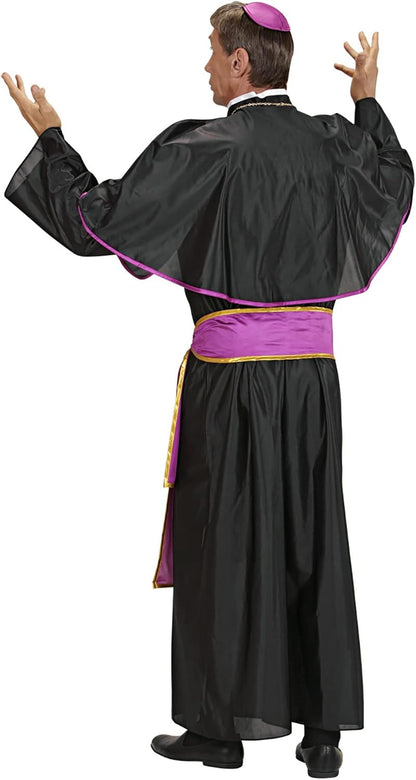 Widmann - Cardinal tunic costume with Pelegrina, belt, calotte, spiritual, bishop, carnival, theme party XXL