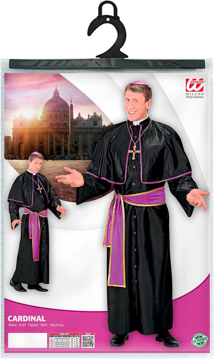 Widmann - Cardinal tunic costume with Pelegrina, belt, calotte, spiritual, bishop, carnival, theme party XXL