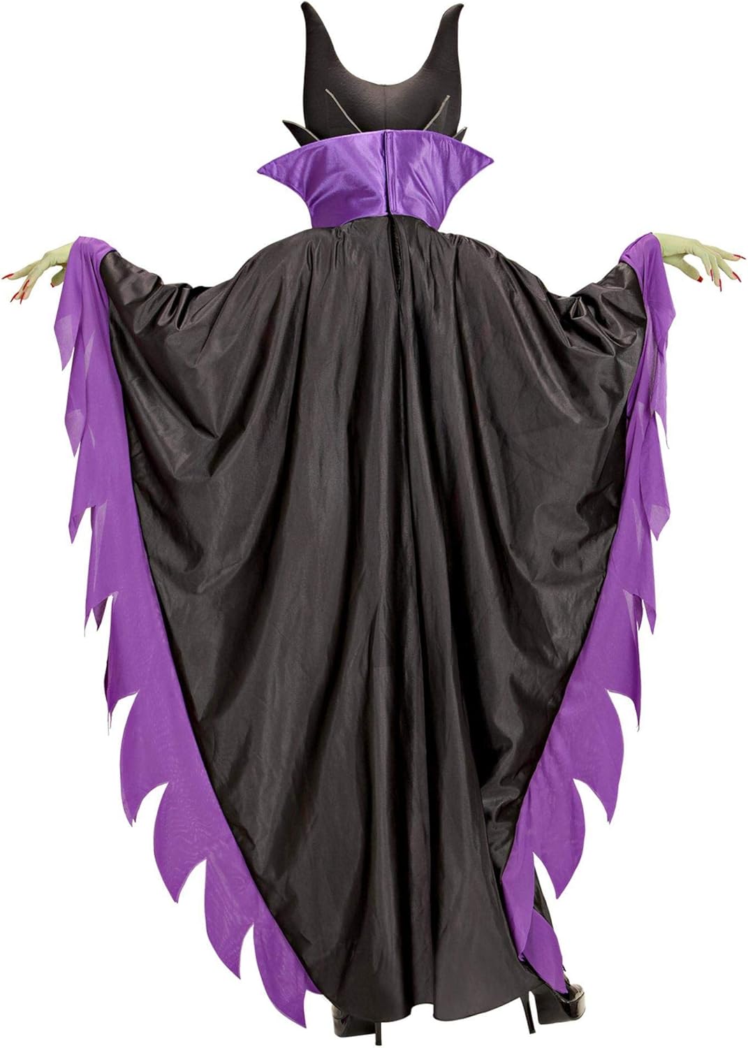 Widmann - Adult costume Malefizia, dress with collar, hat, witch, carnival, theme party, Halloween