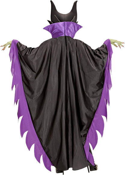 Widmann - Adult costume Malefizia, dress with collar, hat, witch, carnival, theme party, Halloween