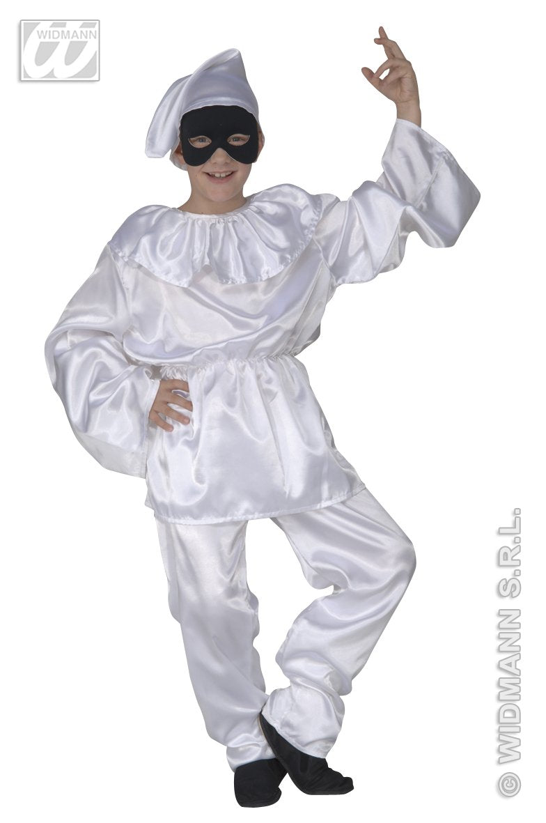 Children's Pulcinella 140cm Costume Medium 8-10 yrs (140cm) for Clown Fancy Dress