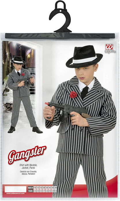 Children's Gangster Child 158cm Costume for 20s 30s Mob Capone Bugsy Fancy Dress