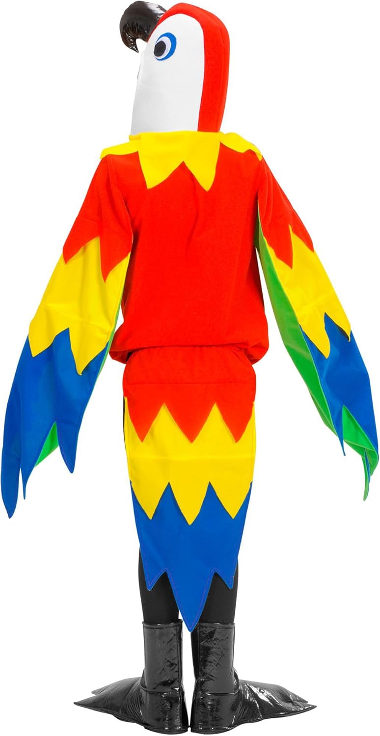 Widmann - Children's Parrot Costume Mask Paw Animal Bird Theme Party Carnival 5-7 Years/Small