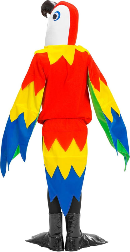 Widmann - Children's Parrot Costume Mask Paw Animal Bird Theme Party Carnival 5-7 Years/Small