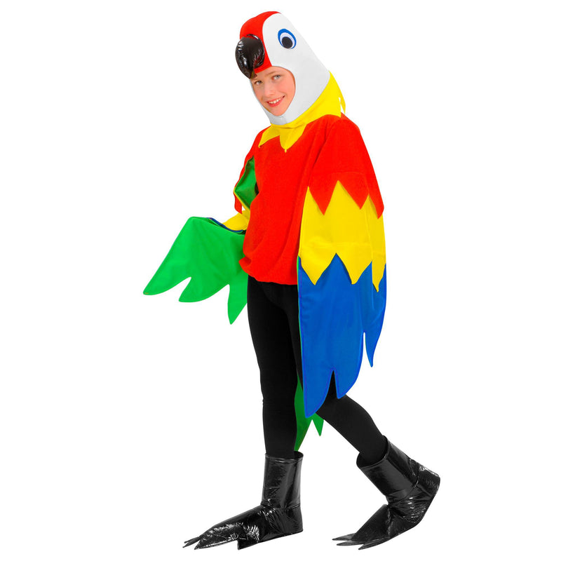Widmann - Children's Parrot Costume Mask Paw Animal Bird Theme Party Carnival 5-7 Years/Small