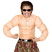 Children's Super Muscle Shirt Child 140cm Costume Medium 8-10 yrs (140cm) for Super Hero Fancy Dress