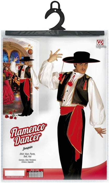 Widmann - Joaquin costume, shirt, vest, trousers, belt and hat, Spanish, flamenco, carnival, theme party